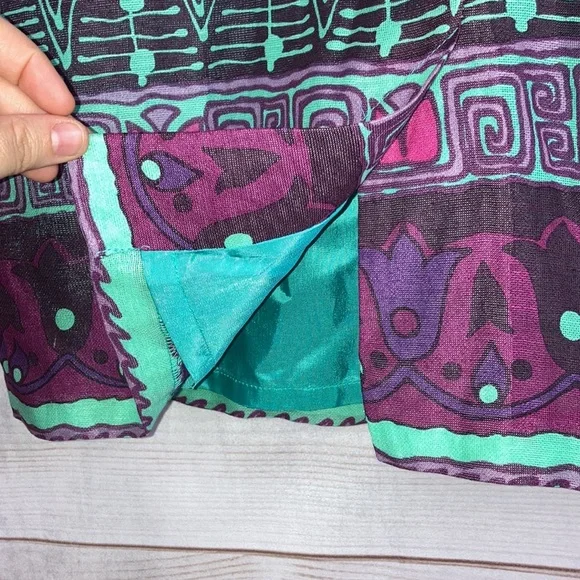 Nanette Lepore V Neck Silk & Linen Dress - Picture 6 of 10